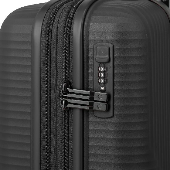 Travelite Air Stripe 4 wielen Cabinewagen S 55 cm met uitbreidingsplooi