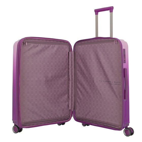 Travelite Lascana 4 wielen Trolley M 65 cm met uitbreidingsplooi
