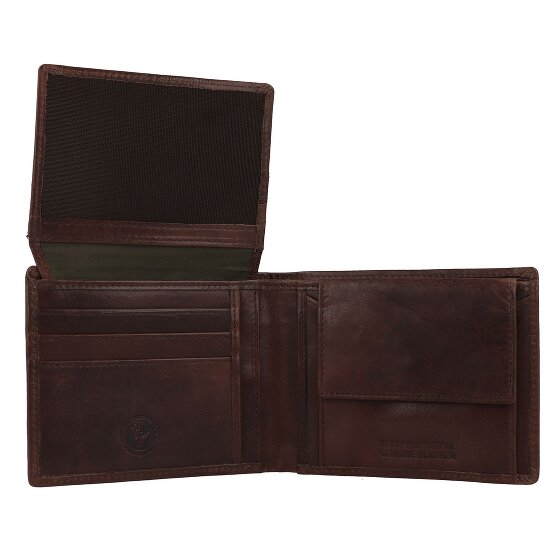 Greenburry Newport Portemonnee RFID-bescherming Leer 12 cm