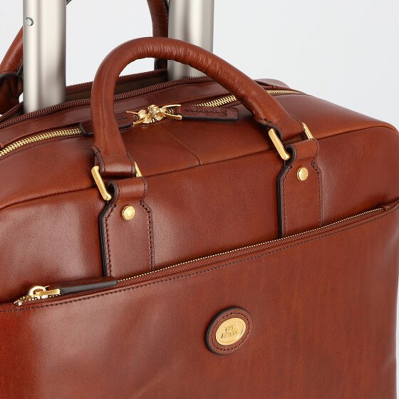 The Bridge Stovia 2 wielen Loodswagen Leer 39 cm Laptop compartiment