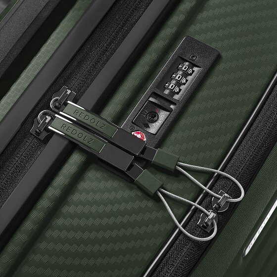 Redolz Essentials 17 4-wiel cabine trolley 55 cm soft-pocket laptop compartiment