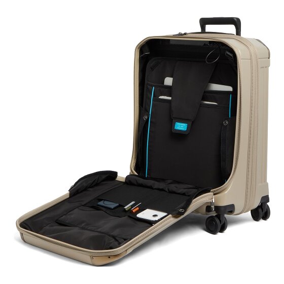 Piquadro PQ-Light 4 wielen Cabinewagen S 56 cm Laptopvak met uitbreidingsplooi