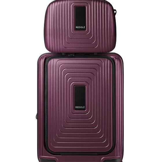 Redolz Essentials 14 kofferset 2 stuks cabine trolley met stretch vouw + beautycase