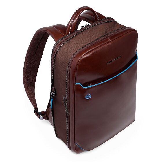 Piquadro Blue Square Dagrugzak RFID-bescherming Leer 37 cm Laptop compartiment