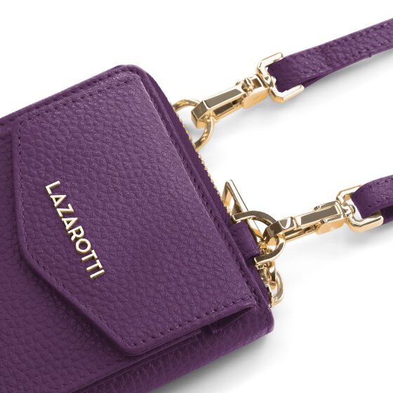 Lazarotti Bologna Leren Zip-Around Portemonnee Mobiel Telefoonhoesje Leer 19 cm