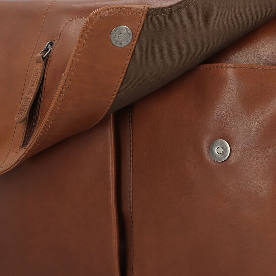 Greenburry Vintage Aktetas Messenger Leer 40 cm Laptop compartiment