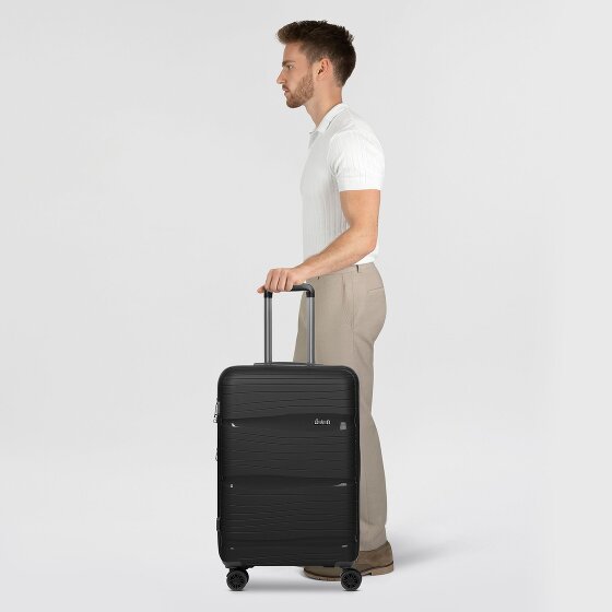 d&n Travel Line 4300-Plus 4 wielen Trolley M 65 cm met uitbreidingsplooi