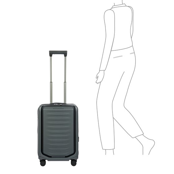 Porsche Design Roadster 4 wielen Cabinewagen S 55 cm Laptop compartiment met uitbreidingsplooi