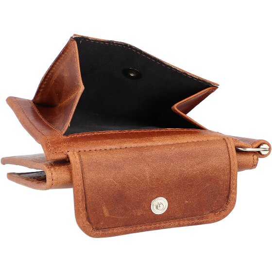 Mika Portemonnee RFID leer 11 cm met geldclip