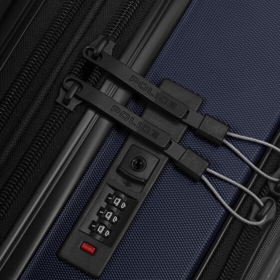 Police London 4 wielen Cabinewagen 55 cm Laptop compartiment met uitbreidingsplooi