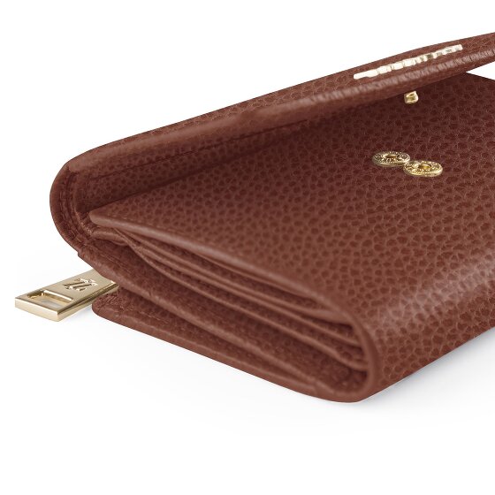 Lazarotti Bologna leer XL portemonnee met ritsvak leer 14 cm