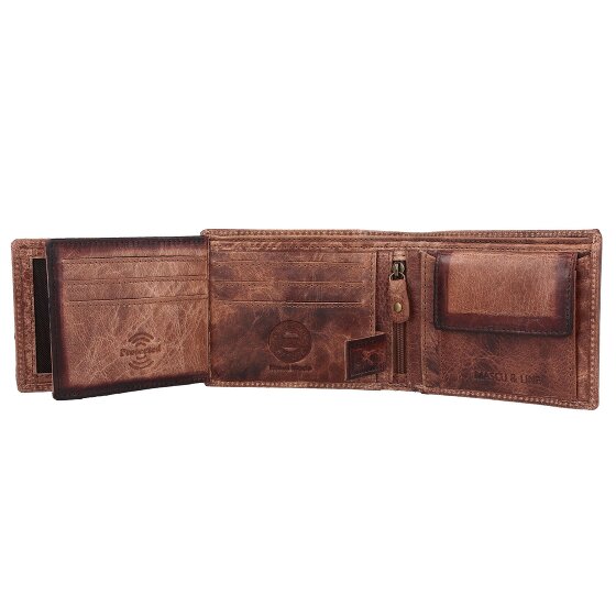 Greenland Nature Mascu & Line Portemonnee RFID Leer 12 cm Greenland Nature Mascu & Line Portemonnee RFID Leer 12 cm