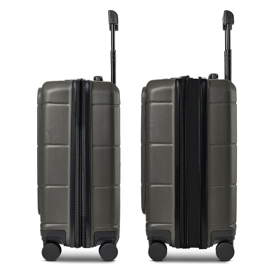 Police London 4 wielen Cabinewagen 55 cm Laptopvak met uitbreidingsplooi
