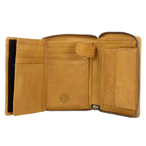 Greenburry Vintage Gewassen Leren Portemonnee 10 cm