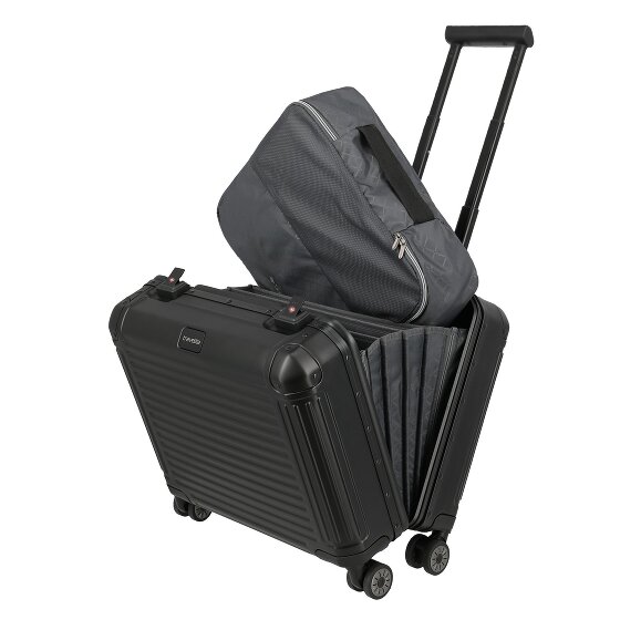Travelite Next 4-wielige zakelijke trolley van Aluminium, 43 cm