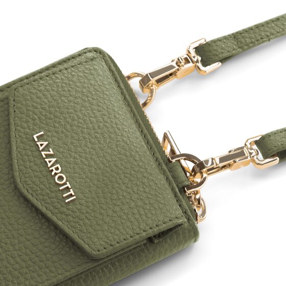 Lazarotti Bologna Leren Zip-Around Portemonnee Mobiel Telefoonhoesje Leer 19 cm