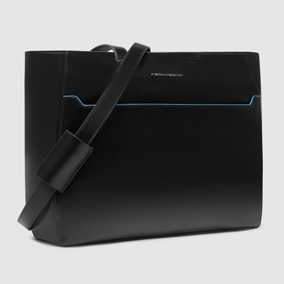 Piquadro Blue Square Shopper Tas Leder 40 cm
