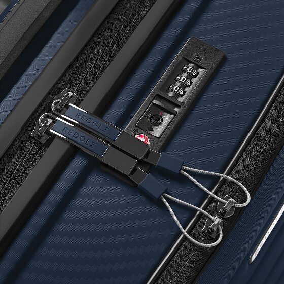 Redolz Essentials 17 4-wiel cabine trolley 55 cm soft-pocket laptop compartiment