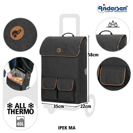 Andersen Shopper Komfort Shopper Ipek Ma Winkelwagen 58 cm