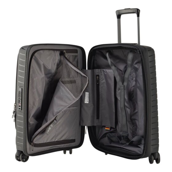 Stratic Novium 4 wielen Cabinewagen S 55 cm Laptop compartiment met uitbreidingsplooi