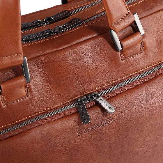 Plevier Vintage Larry Koffer Leer 40 cm Laptop compartiment