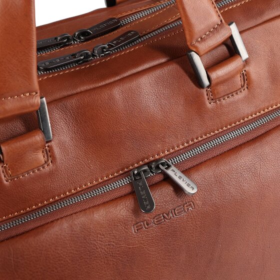 Plevier Vintage Larry Aktentas Leder 40 cm Laptopvak