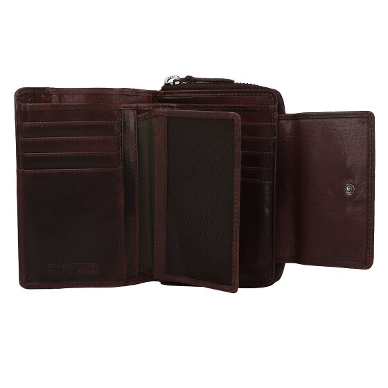 Greenburry Newport Portemonnee RFID-bescherming Leer 14 cm