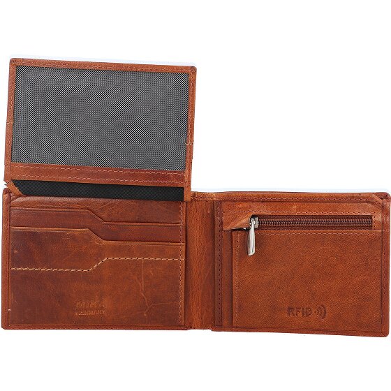 Mika Portemonnee RFID leer 10.5 cm