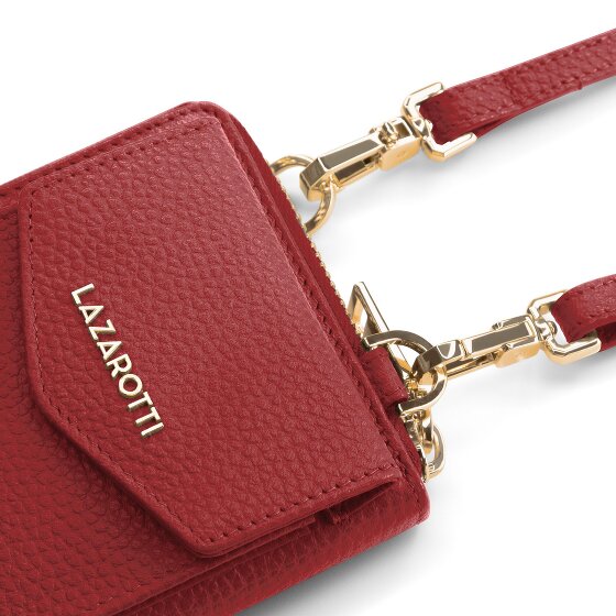 Lazarotti Bologna Leren Zip-Around Portemonnee Mobiel Telefoonhoesje Leer 19 cm