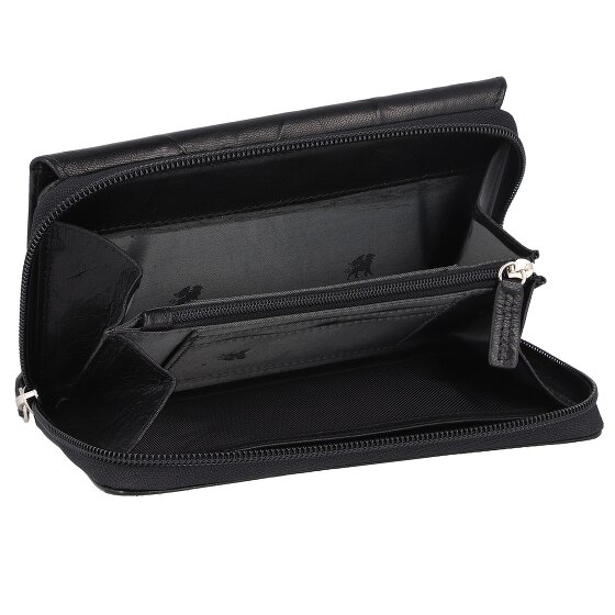 mano Donna Aurona Portemonnee RFID Leer 18 cm