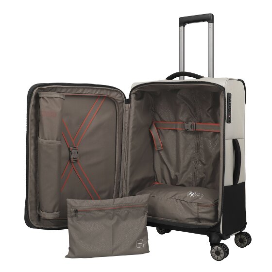 Travelite Crosslite 4 wielen Trolley M 66 cm met uitbreidingsplooi