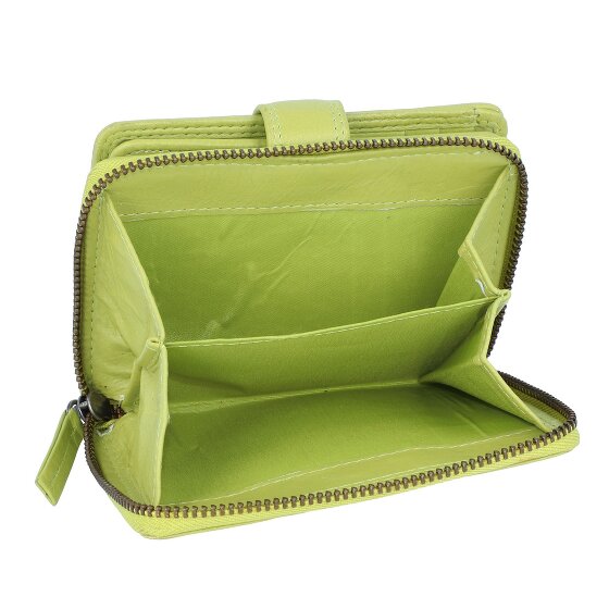 Greenburry Sponsachtig portefeuille leer 9 cm