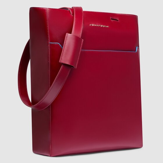 Piquadro Blue Square Schoudertas RFID-bescherming Leer 30 cm Laptop compartiment