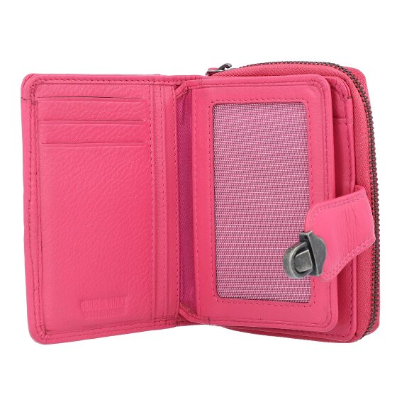Greenburry Sponsachtig portefeuille leer 9 cm