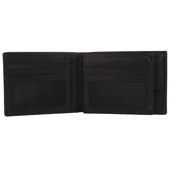 Greenburry Pure Black Portemonnee RFID-bescherming Leer 13 cm