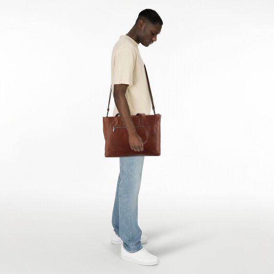 Plevier Power Shopper Tas Leer 43.5 cm Laptop compartiment