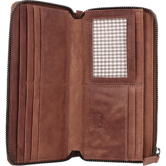 Mika Leren portemonnee 19,5 cm