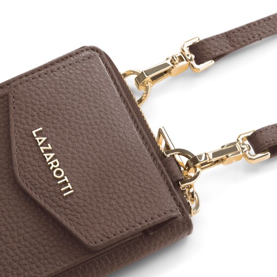 Lazarotti Bologna leren portemonnee met rits rondom en Smartphonehoesje, leer, 19 cm