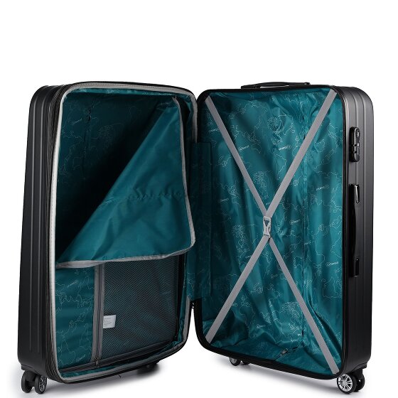 Benzi 5493 4 wielen Trolley M 66 cm met uitbreidingsplooi