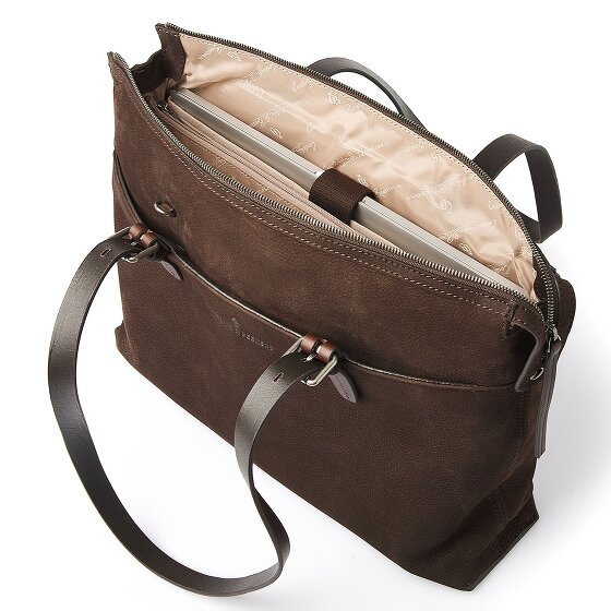 Castelijn & Beerens Nubuck Schoudertas Leder 40 cm Laptopvak