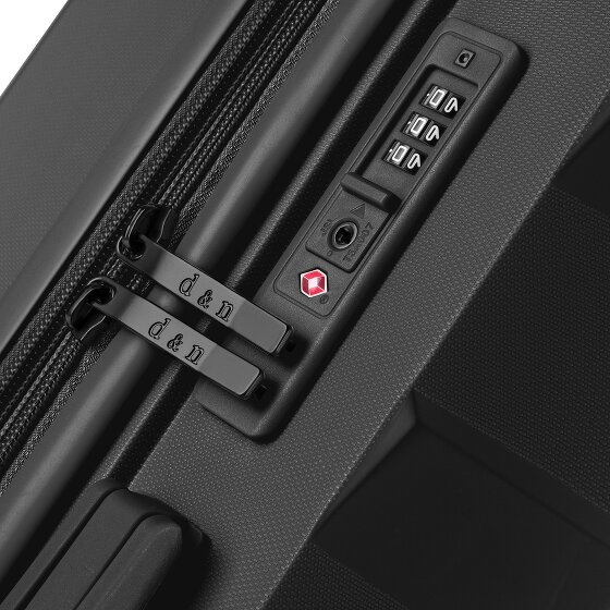 d&n South Dakota 4 wielen Trolley L 76 cm met uitbreidingsplooi