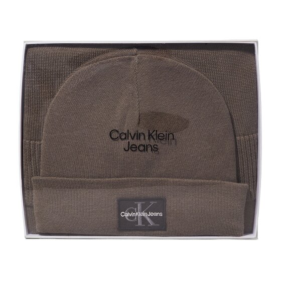 Calvin Klein Jeans Geschenkverpakking muts & sjaal cadeauset 2 stuks.