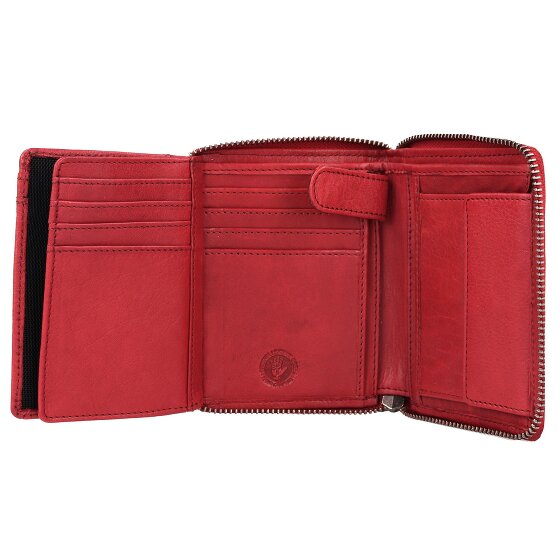 Greenburry Vintage Gewassen Leren Portemonnee 10 cm