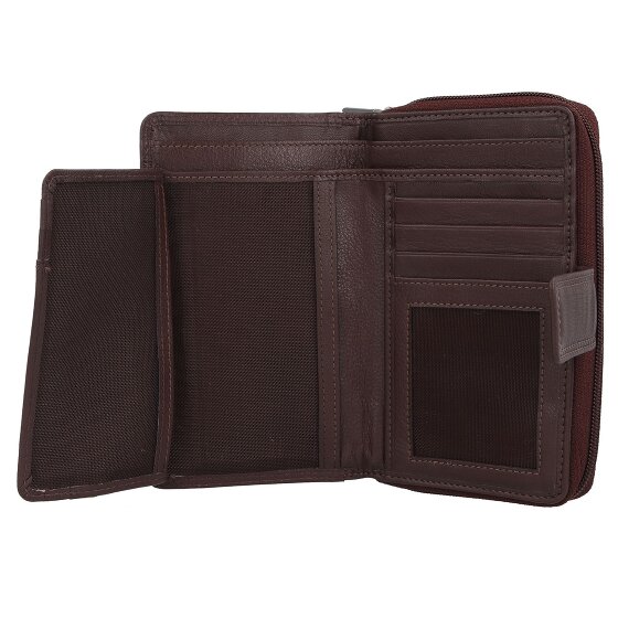 mano Donna Giulia Leren Portemonnee 10,5 cm