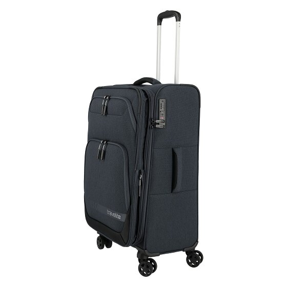 Travelite Kick Off 4 wielen Trolley M 67 cm met uitbreidingsplooi