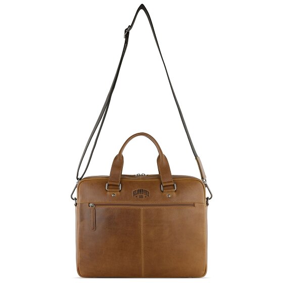 Klondike 1896 Gold Brain Briefcase Leer 35 cm Laptopcompartiment