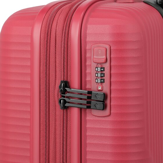 Travelite Air Stripe 4 wielen Cabinewagen S 55 cm met uitbreidingsplooi