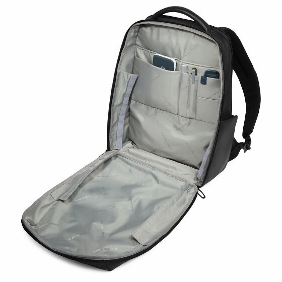 Piquadro Russel Dagrugzak RFID-bescherming Leer 41 cm Laptop compartiment