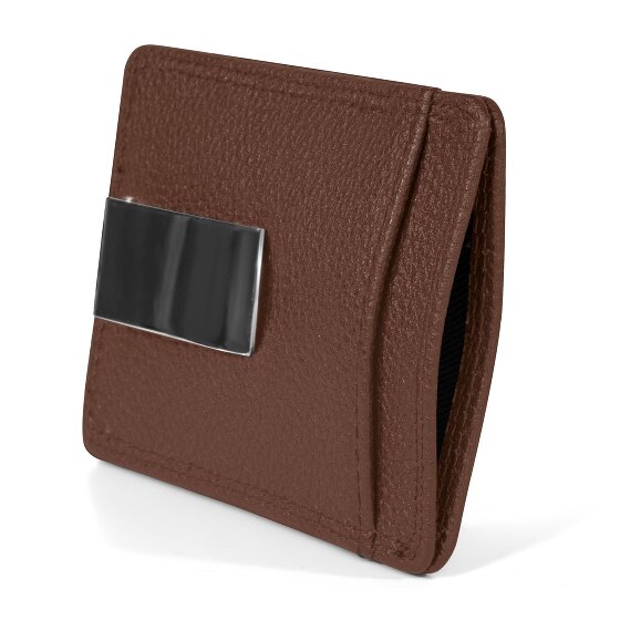 Redolz Leather Essentials creditcardhouder RFID leer 7 cm met geldclip