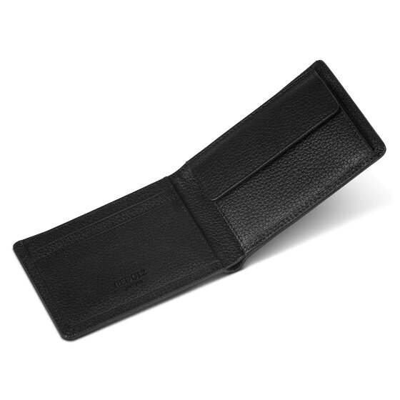 Redolz Leather Essentials QF kleine portemonnee RFID leer 10,5 cm